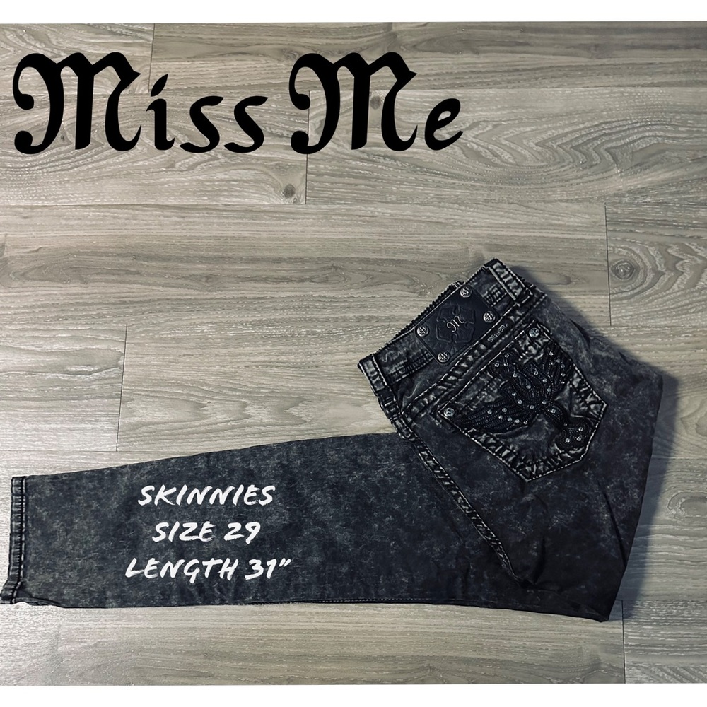 EUC MISS ME Velvety Stretch Black Jeans Size 29